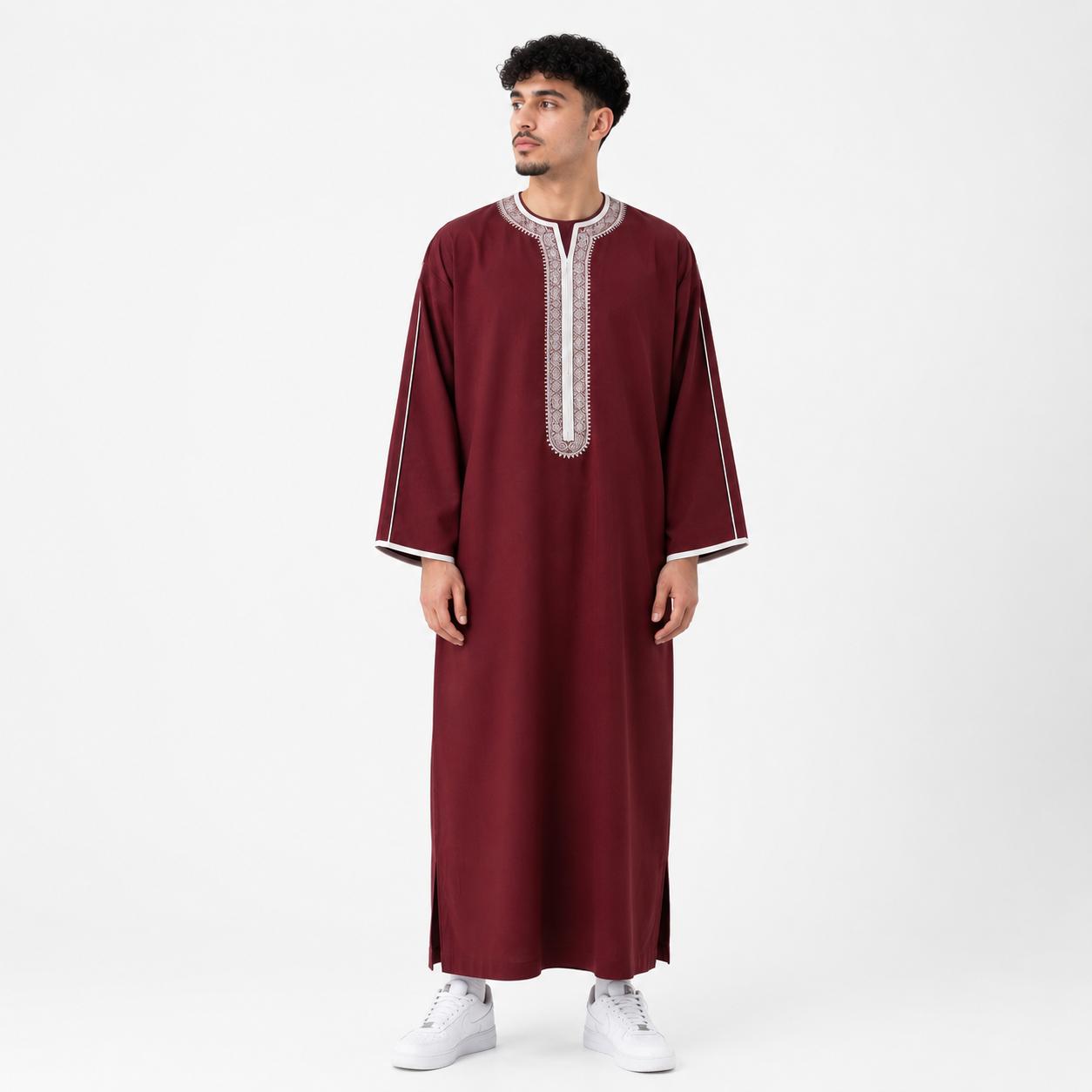 Imarah Classic Moroccan Thobe - Bordeaux