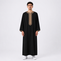 Imarah Classic Moroccan Thobe – Black & Gold